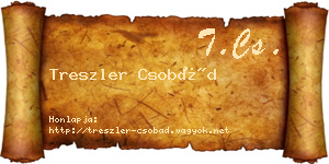 Treszler Csobád névjegykártya